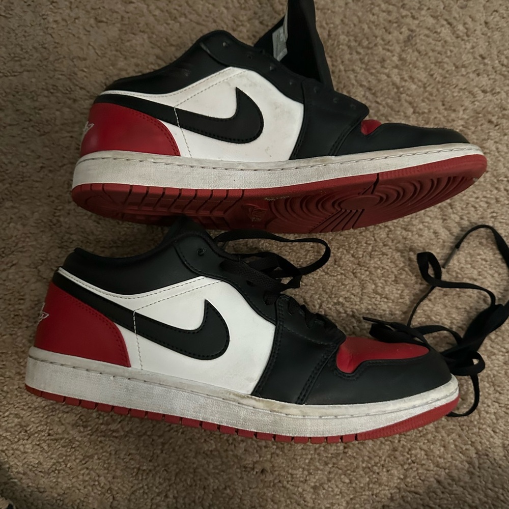 Nike Kids Black, White, and Red Sneakers